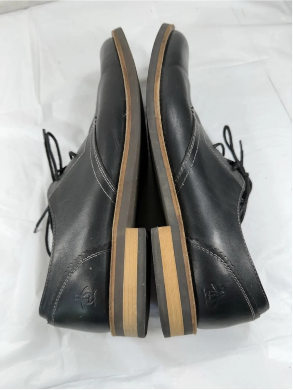 Original Penguin Munsingwear Wade Men's 13M Black Leather Oxfords Lace Up Shoes